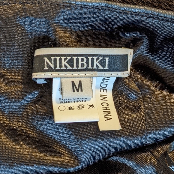 Nikibiki Strapless Black Peplum Dress - Picture 8 of 9